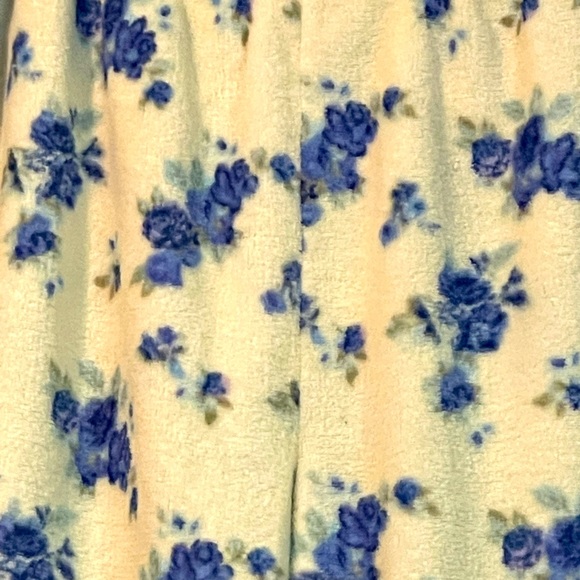 Warm fleece pants pink K floral blue - Picture 1 of 3